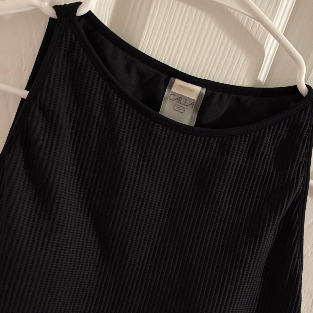 Calla Black Textured Tank Top